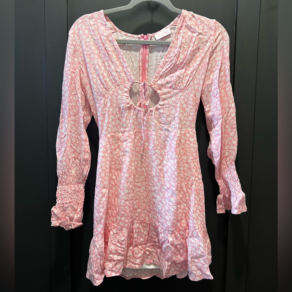 Pink Lily Long Sleeve Mini Dress